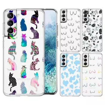 Чехол для телефона с абстрактным рисунком глаз и груди для Samsung Galaxy S22 S21 S20 FE Ultra 5G S10 S10E S9 S8 Plus Note 10 20, прозрачный чехол Note 20
