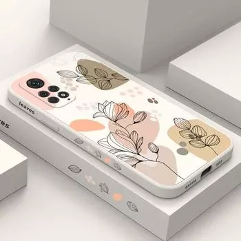 Чехол для телефона с абстрактными растениями для Xiaomi Redmi Note 12 11 11S 11T 11E 10 10T 10S 9S 9 Pro Max Plus 10C 4G 5G, мягкий силиконовый чехол Redmi Note 9