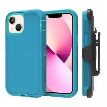 Чехол для телефона с экраном и зажимом-кобурой, всесторонняя защита, устойчивый к царапинам чехол для телефона с зажимом для ремня, чехол для телефона для iPhone 11 синий