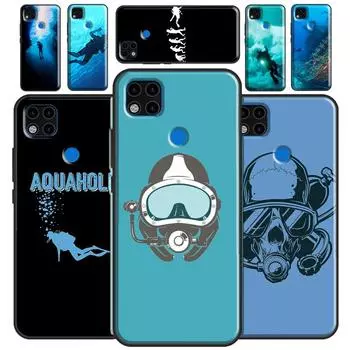 Чехол для телефона с аквалангом и дайвером для Xiaomi Redmi Note 11 Pro, чехол для Redmi 9T 9A 9C 9S 10S Note 9 10 Pro, задняя крышка Redmi 7