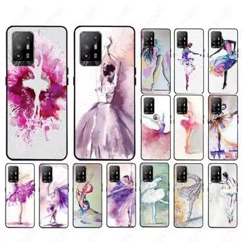 Чехол для телефона с акварельной живописью и изображением девушек-балерин для oppo Realme 8Pro 6 6i 7pro 9i 9pro C11 C21Y C21 C25Y C25S C3 Q3S XT Realme 6