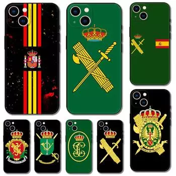 Чехол для телефона с эмблемой испанской гвардии для iPhone 14 2020se 6 6s 7 8 plus x 10 XR XS 11 12 13 mini pro MAX, черная задняя крышка из ТПУ iPhone 14