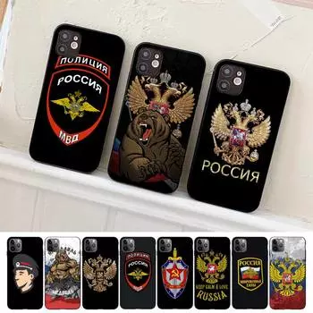 Чехол для телефона с эмблемой Poccnr и российским флагом для iPhone 13 8 7 6S Plus X 5S SE 2020 XR 11 12 mini pro XS MAX iphone 5 5s Se