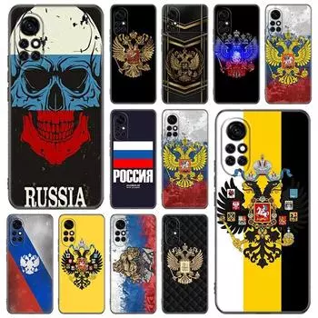 Чехол для телефона с эмблемой российского флага для Huawei Honor 60 50 SE 30S Mate 30 20 10 Lite 40 Nova 9 8 Pro Y60 8i 7i 7SE 5T Premium Huawei Nova 5T