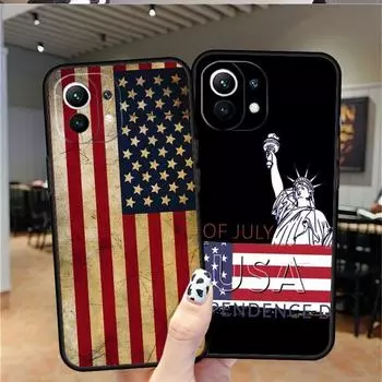 Чехол для телефона с американским флагом для Xiaomi 9T 9SE 9 12 11T 10 11 11i Lite Ultra Note10 Poco M3 F3 F4 M4 X4 GT Pro, задняя крышка Xiaomi 9