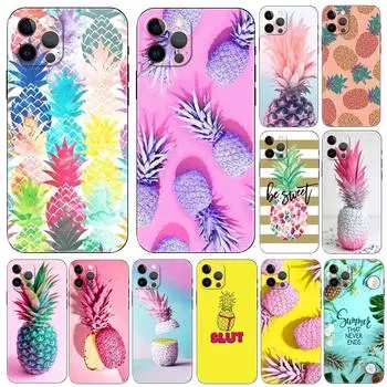 Чехол для телефона с ананасом для iPhone Samsung Galaxy Redmi Xiaomi Oppo OnePlus Note SA 7 8 9 10 11 12 13 14 20 21 22 23 53 54 Pro Max Plus Ultra TPU Soft iPhone 6 or 6S