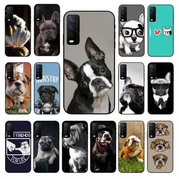 Чехол для телефона с английским бульдогом и мопсом для VIVO Y31 Y21S Y21 Y15S Y53S Y11S Y12 V21 V21E Y20 Y70 1907 V17Neo Y21S Y33S Y72 Vivo Y31 2021