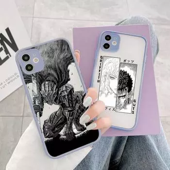 Чехол для телефона с аниме Berserk Guts, матовый прозрачный чехол для iphone 14 11 12 13 plus mini x xs xr pro max iPhone12