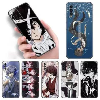 Чехол для телефона с аниме Bungou Stray Dogs Dazai Osamu для Xiaomi Redmi Note 11 10 9 8 Pro 11T 5G 10T 10S 9S 9T 9i 9C 9A 8T, черный чехол Redmi 8