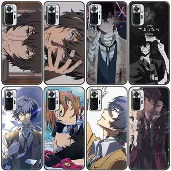 Чехол для телефона с аниме Bungou Stray Dogs Dazai Osamu для Xiaomi Redmi Note 11 10 9 8 Pro 11T 10T 10S 9S 8T 9 9A 9C 9T, черный мягкий чехол Redmi 8