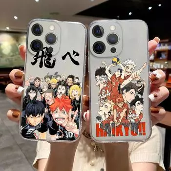 Чехол для телефона с аниме Haikyuu Love Volleyball для iPhone 11 12 13 Pro Max X XR XSMAX X 6s 8 7Plus 13Mini, прозрачный мягкий бампер, задняя крышка iPhone 7 8 SE2