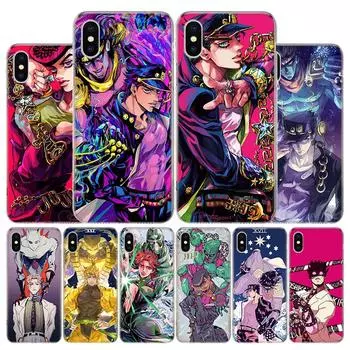 Чехол для телефона с аниме «JoJo Bizarre Adventure» для Apple iPhone 11 12 13 14 Pro 7 XR X XS Max 6 6S 8 Plus + Mini 5 SE, мягкий принт iPhone 11