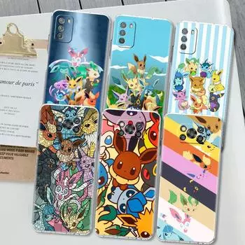 Чехол для телефона с аниме Pokemon Eevee для Xiaomi Mi Poco X3 NFC M3 Pro F3 GT M4 F1 12 11 Lite 12X 10T Note 10 9T, прозрачный мягкий чехол Mi Note 10