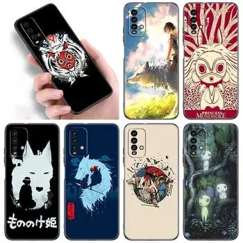 Чехол для телефона с аниме-принцессой Мононоке для Xiaomi Redmi Note 10 9 Pro Max 10S 10T 9A 9C 9S 9T 8A 8T 8 7 Pro Мягкий черный чехол из ТПУ Redmi 8