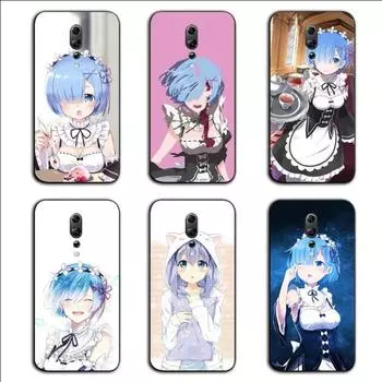 Чехол для телефона с аниме ReZERO Ram Rem для OPPO Find X5 X3 X2 A93 Reno 8 7 Pro A74 A72 A53, мягкий черный чехол для телефона OPPO Find X5
