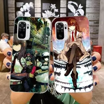 Чехол для телефона с аниме Steins Gate для Xiaomi 12 11T 10 9 Redmi Note 11 10 10S Pro Redmi 9 9A 8, прозрачный чехол для телефона Xiaomi 12-12X