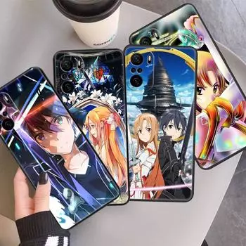 Чехол для телефона с аниме «Sword Art Online Krito» для Xiaomi Redmi Note 11E 11S 11 11T 10 10S 9 9T 9S 8 8T Pro Plus 5G 7 5, черный ТПУ Redmi Note 4X