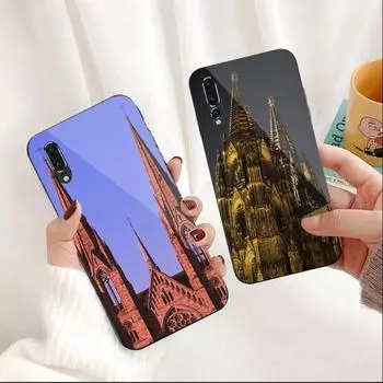 Чехол для телефона с архитектурным пейзажем для Huawei P50 P40 P30 P20 Pro Mate 40 30 20 Pro Nova 9 8 7 PC, стеклянный чехол для телефона Huawei P50 Pro