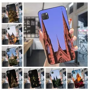 Чехол для телефона с архитектурным пейзажем для Huawei Mate 40 30 20 10 Pro Lite Nova 9 8 5T Y7p Y7, мягкий черный чехол для телефона Huawei Mate40