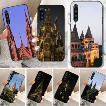 Чехол для телефона с архитектурным пейзажем для Xiaomi Redmi Note 11 10 9T 8 7 Pro Redmi 10 9 9A 9C 8 7 6, мягкий черный чехол для телефона Redmi Note11-11S 4G