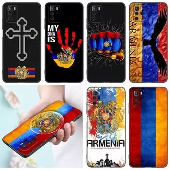 Чехол для телефона с армянским флагом Армении для Xiaomi Redmi Note 7 8 9 10 Lite 11 11E 11T 12 Pro 11S 4G 10T 5G 8T 9S 10S, черный чехол из ТПУ Redmi Note 7(Pro)