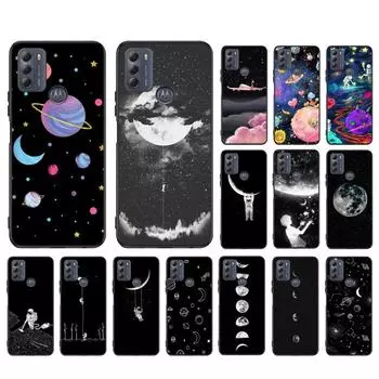 Чехол для телефона с астронавтом и звездой для Motorola Moto E7 Plus E32 E20 E40 Edge 20 Lite G22 G52 G20 G30 G100 G60 G50 G10 G Pure G Stylus Moto E7
