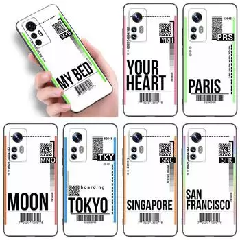 Чехол для телефона с этикеткой для проездного билета «Париж» для Xiaomi Mi A2 8 9 SE Note 10 10T 11 12 Lite 9T 11T 12S 12T Pro A3 6X 12X, черный чехол из ТПУ Xiaomi Mi A2(6X)