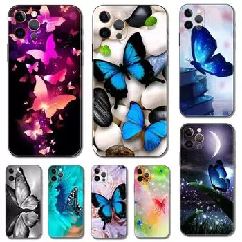 Чехол для телефона с бабочкой для iPhone Samsung Galaxy Redmi Xiaomi Oppo OnePlus Note SA 7 8 9 10 11 12 13 14 20 21 22 23 53 54 Pro Max Plus Ultra TPU Soft iPhone 6 or 6S
