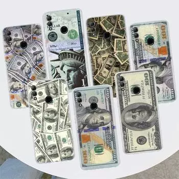 Чехол для телефона с банкнотой, долларом и наличными деньгами, чехол для телефона Huawei Y5 Y6 Y7 Y9S P Smart Z 2021 2019 Honor 10 Lite 9 20 9X 8S 8X 8A Pro 20i C Huawei Y5 2019