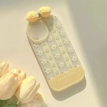 Чехол для телефона с бантом Iphone14/Pro/Pro, гибкий освежающий телефон, декор в виде галстука с цветами и животными для Max/Max(плюс) For iPhone14 Pro B