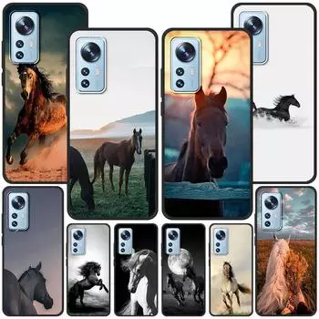 Чехол для телефона с бегущей лошадью для Xiaomi Mi 11 Lite 5G 12 Pro Note 10 10T 9 SE 9T 10S 8 A2 Lite CC9 Redmi Note 11 9S K40, чехол из ТПУ Xiaomi Mi A2 Lite