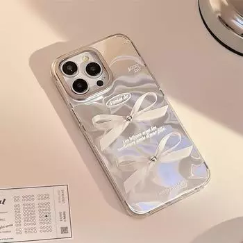 Чехол для телефона с белым бантом Temperament 15promax