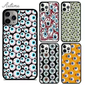 Чехол для телефона с безумным рисунком глаз для iPhone 11 12 13 14 Pro Max mini X XR XS SE 2020 6 7 8 Plus Samsung Galaxy S21 S22 iPhone 6plus