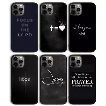 Чехол для телефона с библейскими Иисусом Христом и христианскими цитатами для iPhone 13 Pro Max 12 Mini X XR XS Max SE 2020 6 7 8 Plus 11 Pro Max iPhone 5 5s