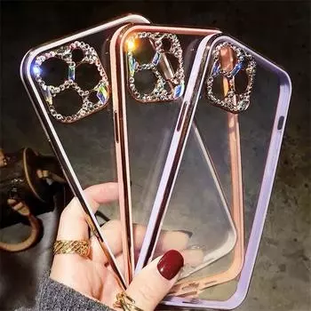 Чехол для телефона с блестками и бриллиантами для Xiaomi note 10 pro, прозрачный чехол с покрытием для Mi 11 lite 10A 9C 9T Note 11 pro 11s poco X3 M3 Redmi 9C розовый