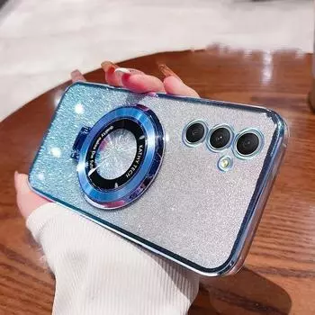 Чехол для телефона с блестящим магнитным держателем для Huawei P70 P30 Lite P 70 P60 P40 P50 MP Mate 50 40 30 20 Pro Y7A, чехол-кронштейн Huawei P70 Pro фиолетовый