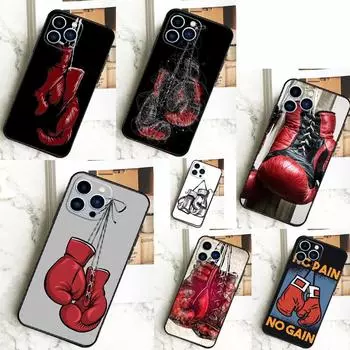Чехол для телефона с боксерскими перчатками для iPhone 15 14 13 12 11 Pro Max X XR XS Max 7 8 Plus 12 13 Mini задняя крышка iPhone 15 Pro