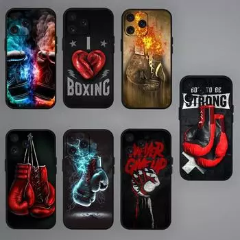 Чехол для телефона с боксерскими перчатками для Samsung S20 S21 S22 S23 S24 Note 20 4G 5G Plus Ultra Black Soft Shell SamsungS10plus