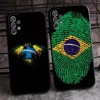 Чехол для телефона с бразильским флагом для Samsung A02 A13 A31 A21 A33 A22 A53 A52 A73 A32 A50 A20 A40 A23 Задняя крышка Samsung A20e