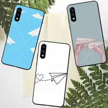 Чехол для телефона с бумажным самолетиком для Redmi 9A 8A 6A Note 9 8 10 11S 8T Pro Max 9 K20 K30 K40 Pro PocoF3 Note11 5G redminote11Epro
