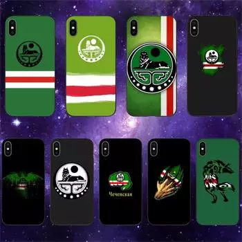 Чехол для телефона с чеченским флагом и волком для iPhone 11 12 Mini 13 Pro XS Max X 8 7 6s Plus 5 SE XR Shell iPhone13PROMAX