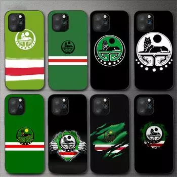Чехол для телефона с чеченским национальным флагом для Iphone 11 12 Mini 13 14 Pro Xs Max X 8 7 6s Plus 5 Se Xr Shell iPhone14
