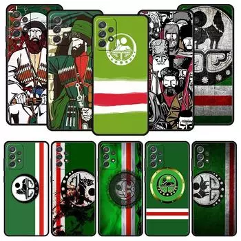 Чехол для телефона с чеченским национальным флагом для Samsung Galaxy A13 A51 A71 A41 A31 A21S A11 A03S A12 A32 A52 A22 A23 A33 A53 A73 5G Samsung A71