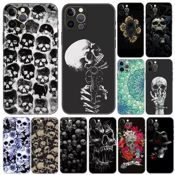 Чехол для телефона с черепом для iPhone Samsung Galaxy Redmi Xiaomi Oppo OnePlus Note SA 7 8 9 10 11 12 13 14 20 21 22 23 53 54 Pro Max Plus Ultra TPU Soft iPhone 6 or 6S
