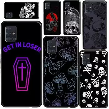 Чехол для телефона с черепом в готическом стиле, жуткий пастельный, гот для Samsung A71 A51 A41 A31 A11 A12 A32 A52 A72 A20e A21S A02S A10 A40 A50 A70 Samsung A10