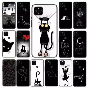 Чехол для телефона с черным котом для Google Pixel 7 Pro 7 6A 6 Pro 5A 4A 3A Pixel 4 XL Pixel 5 6 4 3 XL 3A XL 2 XL Google Pixel 2