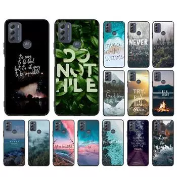 Чехол для телефона с цитатами из леса и природы для Moto G84 G23 G24 G31 G32 G41 G51 G52 G53 G54 G71 G82 G42 G62 G200 G Play G Stylus Moto G42 4G