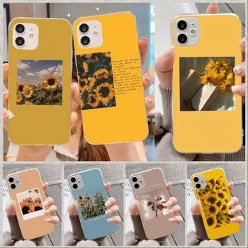 Чехол для телефона с цветами подсолнуха и розы для IPhone 14 13 12 11 XS X 8 7 6 Plus Mini Pro Max SE 2022, мягкий прозрачный чехол для телефона iPhone 14