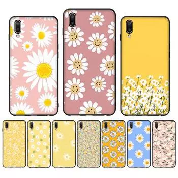 Чехол для телефона с цветами, ромашками и улыбкой для Vivo Y91C Y11 17 19 17 67 81 Oppo A9 2020 Realme c3 OPPO A9 2020