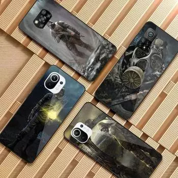 Чехол для телефона с цветами в виде масляной живописи для Xiaomi 12 11T 10 9 Redmi Note 11 10 10S Pro Redmi 9 9A 8, черный, из поликарбоната, стеклянный чехол для телефона Xiaomi 12-12X